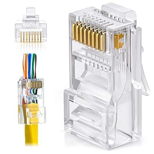 CAT 6 PASS THROUGH CONNECTOR FOR RJ 45 (HQ) - Pack of 50 (B0D97Z8W2X) Amazon Price History, Amazon Price Tracker
