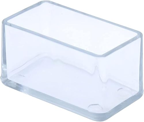 Flyshop 12 tapas para patas de silla, protectores de suelo de muebles de PVC, rectangulares antiarañazos, tapas para patas de silla, 1 x 2 pulgadas,