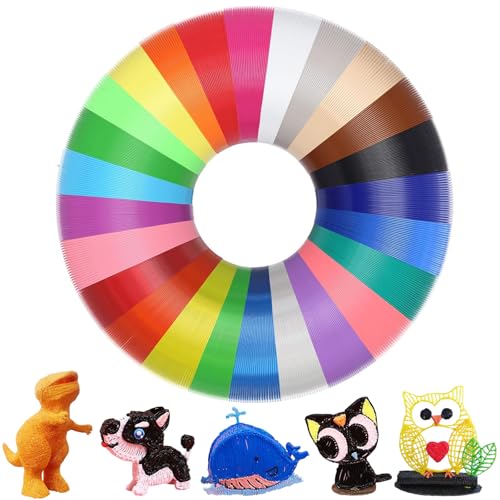 Zyluniy Filamento Penna 3D, 25 Colori 3D Pen Filamento Ricarica