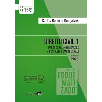 Capa do livro Direito Civil - Vol.1 - Coleção Esquematizado - 15ª Edição 2025