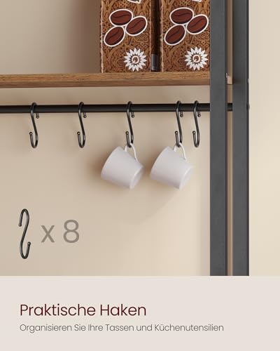 Foto von VASAGLE Küchenregal mit Steckdosen, Küchenschrank, 40 x 60 x 170 cm