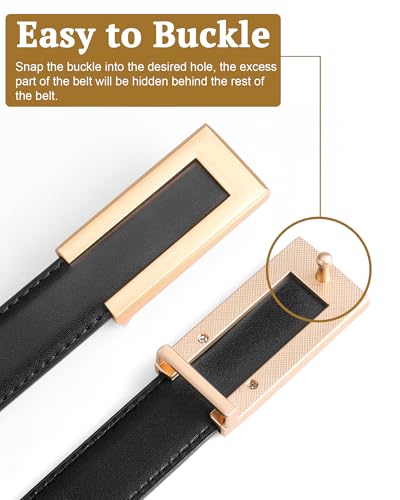 Womens Waist Belt with Gold Buckle, Fashion Belt for Jeans Dress Pants3