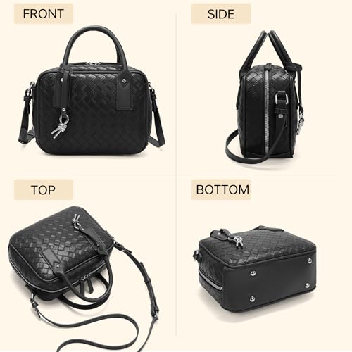 Goinsound Woven Top Handle Bag