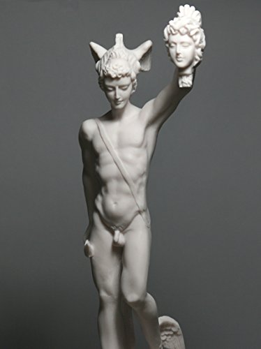 Estatua de mármol fundido Perseus con Cabeza de Medusa 13.4'' miniatura 3