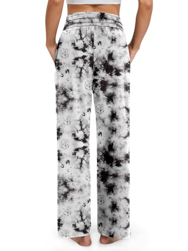 Image of Gracyoga Womens Wide Leg Yoga Pants Flowy Lounge Pajamas Pants with Pockets | High Waisted Sweatpants Bottoms, Comfy Palazzo, Lightweight Breathable, Casual Loose For Summer Fall Winter,Daily Wear