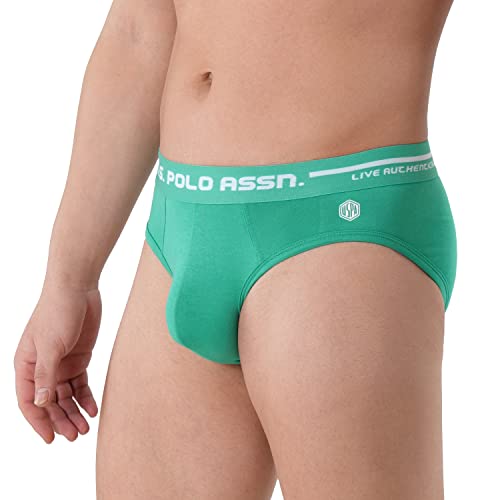 Image of U.S. Polo Assn. Men Logo Waistband Cotton Stretch IYAH Briefs - Pack of 2