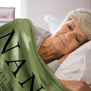 Nana Gifts Gifts for Nana Grandma Birthday Gift Grandma Blanket from Grandkids We Love You Blanket for Mothers Day Christmas 60 x 80 Grass Green