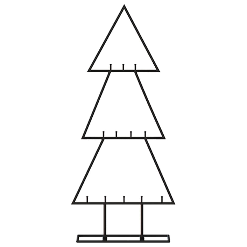 BaraSh Metall-Weihnachtsbaum Deko Schwarz 60 cm KüNstlicher Weihnachtsbaum Klein