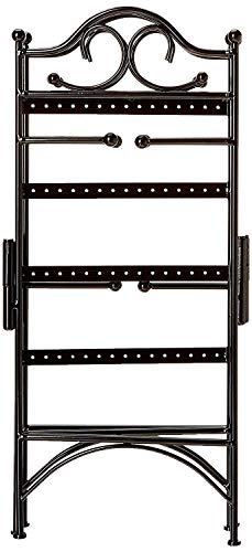 Mango Steam 3-Panel Organizer for Hanging Earrings, Bracelets, Necklaces, Black