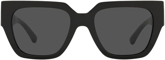 Versace Woman Sunglasses Black Frame, Dark Grey Lenses, 53MM