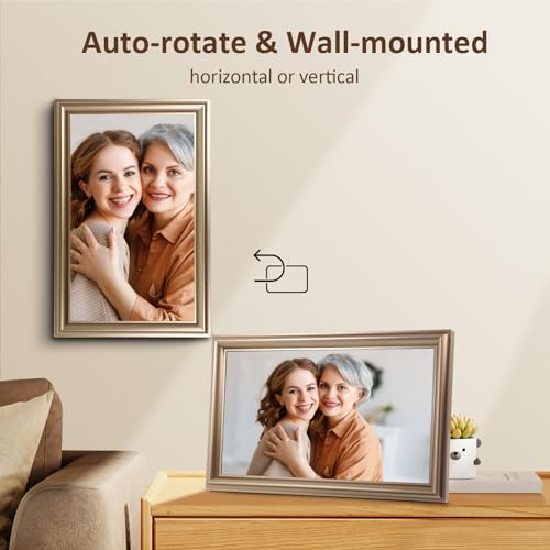 Image of 16 Inch Large Digital Picture Frame, Canupdog WiFi Digital Photo Frame with 1280x800 IPS Touchscreen, 32GB Storage, Auto-Rotate, Wall Mountable, Easy Setup, Slideshow Photos and Videos