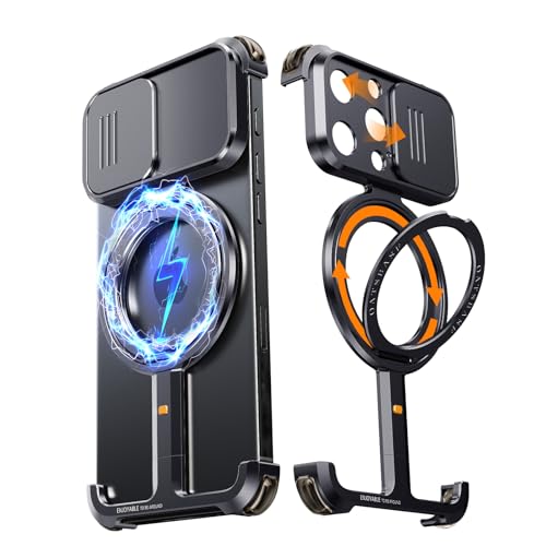 Coque iPhone 16 Pro Max anti-chocs avec support magnétique 360 degrés