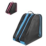 Eislaufschuhe Tasche Kinder, Schlittschuhtasche mit Verstellbarem Trageriemen, Rollschuh Tasche Inliner Tasches Schlittschuhtasche Rucksack Skischuhtasche Kinder Eislauftasche für Herren Damen（Blau）