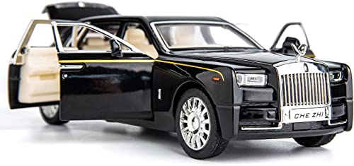 Image of Rolls Royce Phantom Model Car 1:32 Scale Exclusive Alloy Metal Car Pull Back Die-cast Car Toy car with Openable Doors & Light Music Boys Toys for Kids-White Color