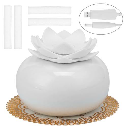 Difusor aromático eléctrico cerámico 200ml Blanco miniatura 2