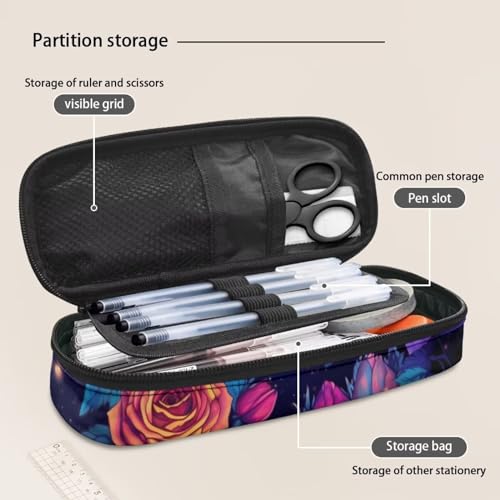Image of Butterfly Pen Pencil Case Large Capacity Pen Bag for Teen Girls Kids Pencil Pouch Holder Stationery Organzier Travel Luggage Pouches Women Make Up Cosmetic Bag