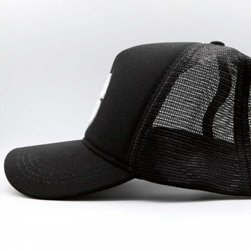Boné Videogame Aba Curva, Preto, Bordado com Logo Símbolos, Tela Mesh Ajustável