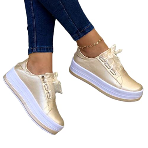ORANDESIGNE Damen Sneakers Flache Low Sneaker Atmungsaktiv Turnschuhe...