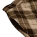 Women's Fall Winter Wool Plaid Skirts High Waist A Line Long Skirt Fashion Warm Flared Pleated Tartan Skirts(Khaki,X-Large)