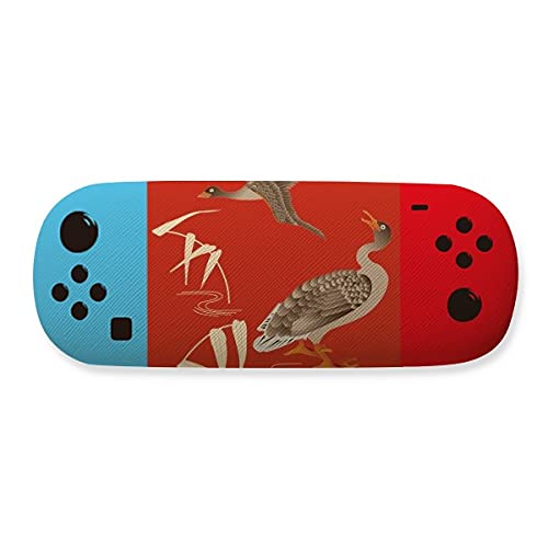 Étui de rangement pour lunettes motif japonais rouge protecteur rigide