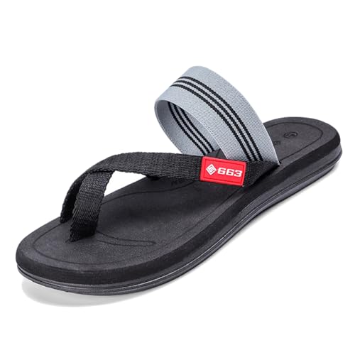 Men's Summer Thong Sandal For Plantar Fasciitis,Outdoor Flat Travel Arch Support Slippers,Lightweight Ring Toe Bunion Flip Flops