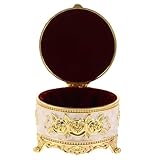 CTIRCHIU Joyero Vintage con Diseño Elegante para Organizar Collares y Pulseras de Aleación de Zinc Dorado en Bodas y Aniversarios