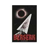 lugEMa Berserk Anmie Poster Vintage Canvas Art Painting Decor Wall Posters Bedroom Gym Decorative Gift 12x18inch(30x45cm)
