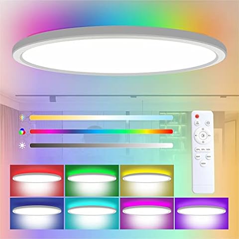 Lámpara de techo LED con control remoto y retroiluminación RGB Cover
