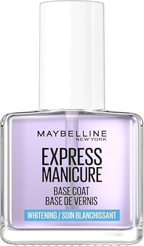 Maybelline New York - Vernis Soin des Ongles - Base Blanchissante - Protège l'Ongle - Prolonge la Tenue du Vernis - Couche Protectrice - Express Manicure - 12...