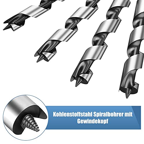 Mèche Bois Lot De 8 Forets à Bois Avec Queue, Acier Au Carbone