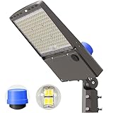 CINOTON LED Parking Lot Light - 48000LM 300W UL Listed - 0-10V Dim Dusk to Dawn - IP65 Adjustable Slipfitter Mount Outdoor Security Lighting for Square Street Court Stadium Driveways, 5000K, 100-277V