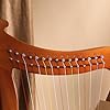 Celtic Irish Harp, 19 String Mahogany Lever Harp with Tuning Wrench and Black Gig Bag, Celtic Irish Style Lyre Harp for Adult Kids Beginner