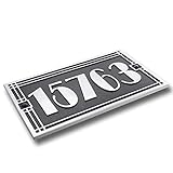 The Metal Foundry House Number Address Plaque Art Deco Line Style. Cast Metal Personalised Yard Or...
