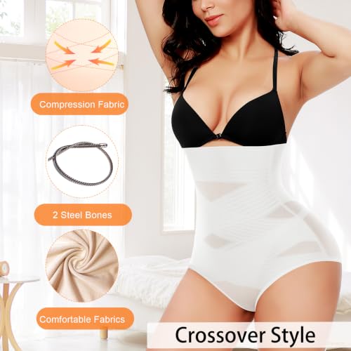 Image of Werena Tummy Control Shapewear Panties for Women High Waisted Body Shaper Slimming Shapewear Underwear Girdle Panty