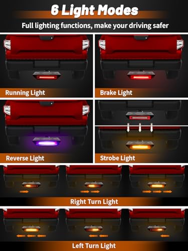 Vku VHAHS03 Hitch Step With Light 108 Led Brake Lighting(6 Models) Fit 2 Inch Receiver Steel Construction Powder Matte Coated Towing Hitch Step thumb #3