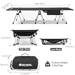 Camping Cot Height Adjustable with Leg Extenders Support 330lbs - Image 2