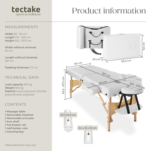 TecTake® Portable Massage Table 800003 - Image 4