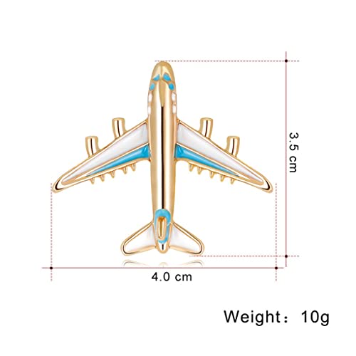 Brooch Gold Plane Brooches Zinc Alloy Blue Red Plane Pin Jewelry Brooch Pin Women's Jewelry Garment Accessories Bow Tie (Color : A, Size : One Size) #TOP5