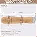 Luomorgo 6 Pcs Wooden File Handle with Metal Collars, Dia. 6mm Wood Handle for 10
