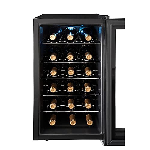 SUGGAR ADEGA CLIMATIZADA CANNES 18 GARRAFAS PAINEL TOUCH PRETA 110V AD1811PT