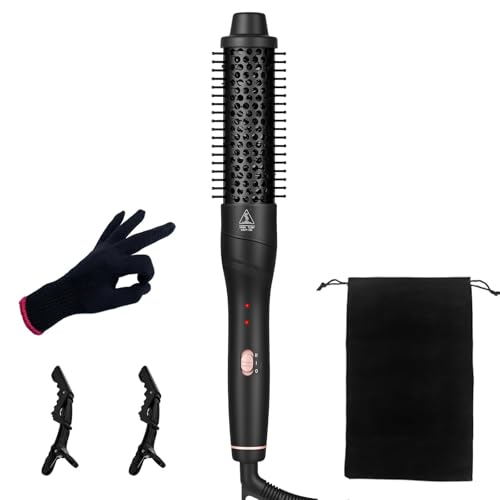 Thermal Brush 38mm, Cepillo Térmico Redondo Eléctrico, Cepillo Rizador de Pelo Electrico,Cepillo de Pelo Caliente,Cepillos de Aire Caliente para Crear Rizos Naturales, Cepillo Redondo Pelo Caliente