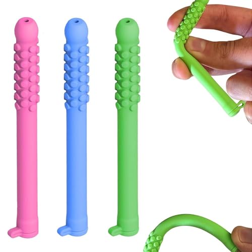 XFSRG Palo de Silicona Aromático para Masticar Ayuda para Dejar de Fumar Aliviar el Estrés y Mejorar la Concentración Reutilizable Portátil 10 Cm