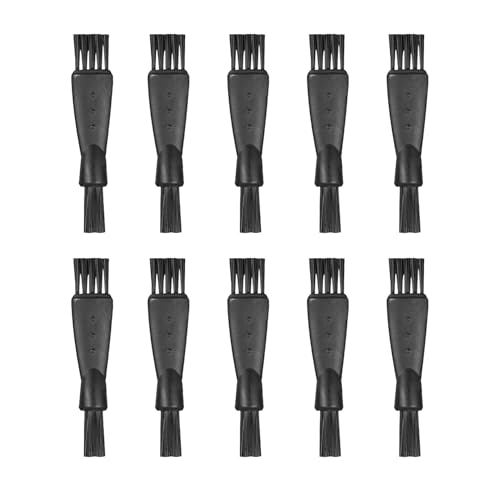 Electric Shaver Cleaning Brush with Soft Nylon Bristles and Strong Cleaning Power for Most Brands, Mens Shaving Brush Kit with 10 Replacement Brushes for Electric Shavers and Hair Clippers - Haheihei