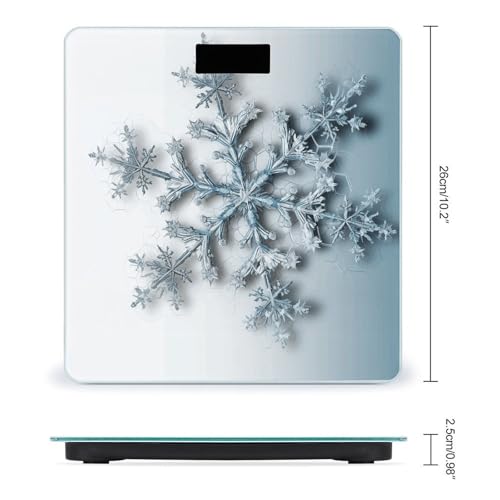 Báscula Digital Transparente Snowflake de Alta Precisión miniatura 2