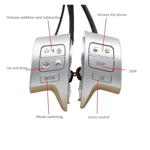 Commutateur de commande audio au volant pour Toyota Corolla 2006-2009 Bluetooth 84250-12020 - 4