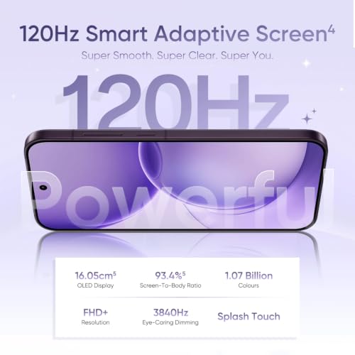 Image of OPPO Reno16 5G Smartphone 8+256GB Violet with No Cost EMI
