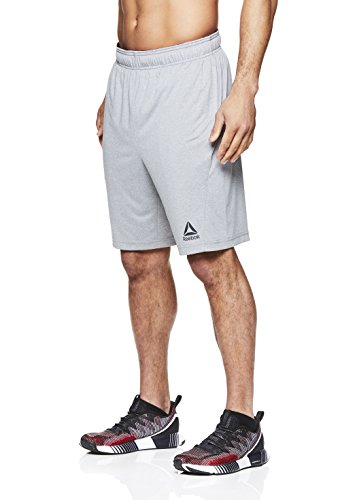 Reebok Men's Drawstring Shorts - Athletic Running & Workout Short - Sleet Heather