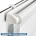 bobodeco Doppelrollo klemmfix ohne Bohren Duo Rollos für Fenster mit Klemmträger, Fensterrollo lichtdurchlässig & verdunkelnd Wandmontage Sichtschutz- Weiß B40 x H130cm (Stoffbreite 36cm)