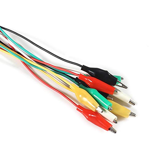 Image of 20PCS Alligator Clip Test Leads Double-end Electrical Alligator Clips with Wires Test Leads 5 Colors (2 PACK)