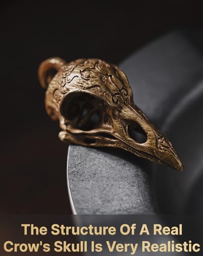 COPPERTIST.WU Raven Skull Pendant Necklace Gothic Crow Amulet Animal Head Charm Witcher Punk Jewelry Gift for Men Women3